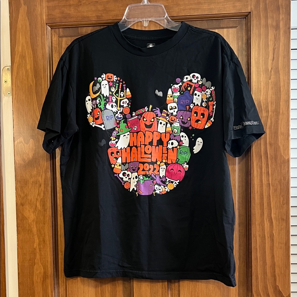 Walt Disney World - Happy Halloween - Short Sleeve Tee Shirt Top - Unisex Large